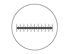 Horizontal Micrometer Scales Transmission Reticles